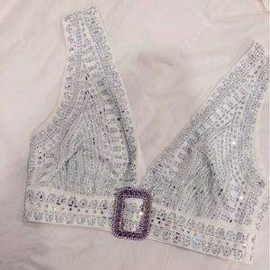 Rhinestone Crop Tank
